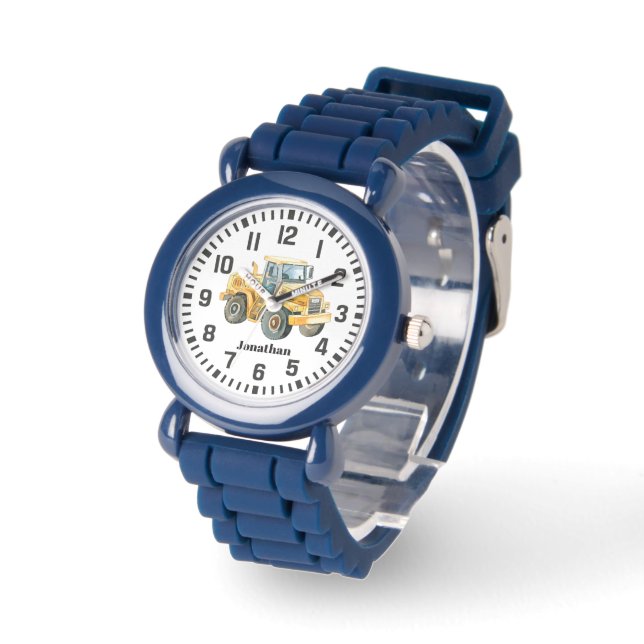 Cool Aangepaste Naam Bouwwagen Horloge (Hoek)