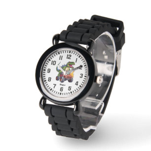 Cool Aangepaste Naam Dinosaurus Rijden Monster Tru Horloge
