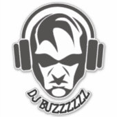 Cool aangepaste naam DJ sticker (Voorkant)