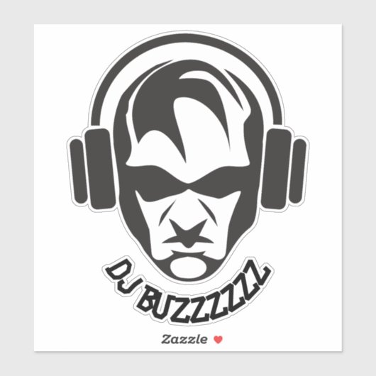 Cool aangepaste naam DJ sticker (Vel)