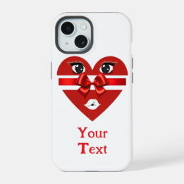 Cool & aanpasbaar Valentijnsdag Hart Ontwerp iPhone 15 Hoesje