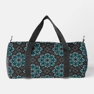 Cool Abstract Blauwgroen & Zwart Populaire Floral  Plunjezak