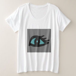 Cool Abstract Boho Kunst Oog Grote Maat T-shirt