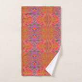 Cool Abstract Chartreuse en Red Groovy Retro Bad Handdoek (Handdoek)