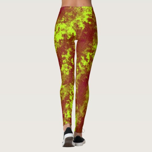 Cool Abstract Crayon Pattern Leggings (Achterkant)