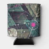 Cool Abstract Digital Graffiti Art Geometic Blikjeskoeler (Voorkant)