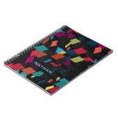 Cool Abstract Geometric Cube Pattern Personalized Notitieboek (Linkerzijde)