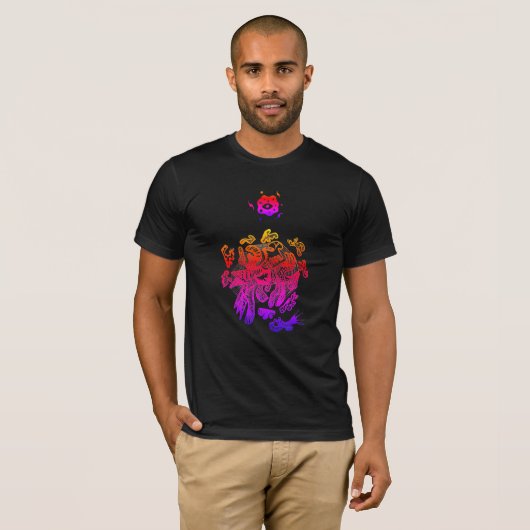 Cool Abstract Kleurrijk T-shirt (Voorkant volledig)