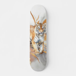 Cool Abstract Kunst & Tijger Skateboard