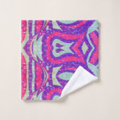 Cool Abstract Modern Gepersonaliseerd Handdoek Set (Wasdoekje)