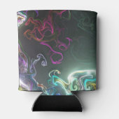 Cool Abstract Neon Liquid Art Black Blikjeskoeler (Achterkant)