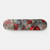 Cool Abstract  Red Rose Skateboard (Horizontaal)