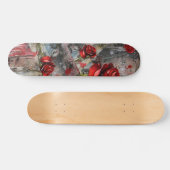 Cool Abstract  Red Rose Skateboard (Horizontaal)