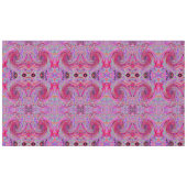Cool Abstract Retro Hot Pink and Red Floral Swirl Tafelkleed (Voorkant (Horizontaal))