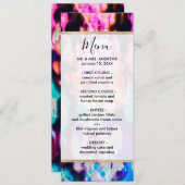 Cool Abstract Roze Blauw Zwart Tie Dye Pattern Menu (Voorkant / Achterkant)