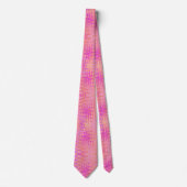 Cool Abstract Roze en Magenta Atomic Retro Zigzag Stropdas (Voorkant)