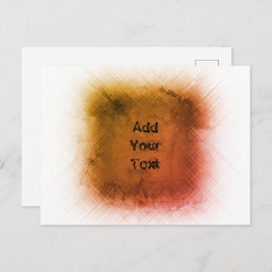 COOL Abstract Rustic Briefkaart (Voorkant / Achterkant)