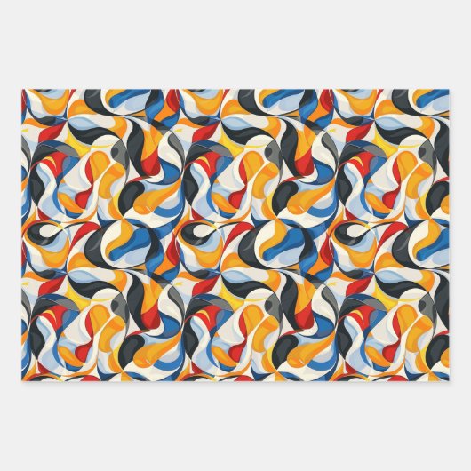 Cool abstracte patroonpartij inpakpapier vel (Voorkant 2)