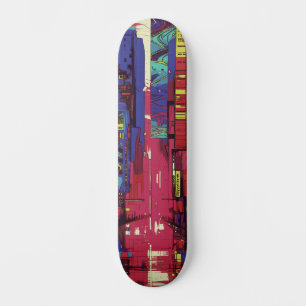Cool Abstracte Urban City Scape Street Art Geïnspi Skateboard
