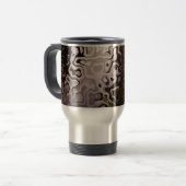 Cool Abstrait, Gris, Mug de voyage (Devant gauche)