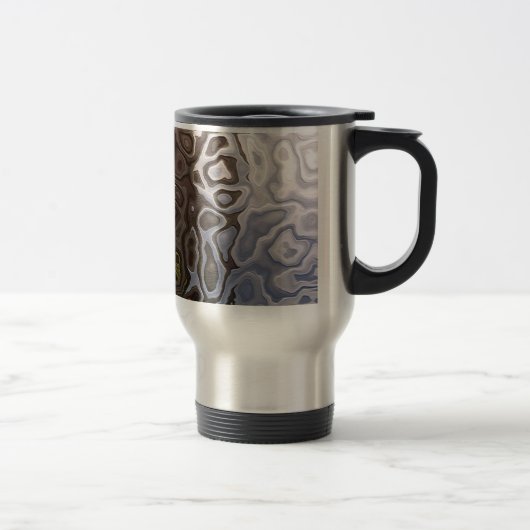 Cool Abstrait, Gris, Mug de voyage (Droit)