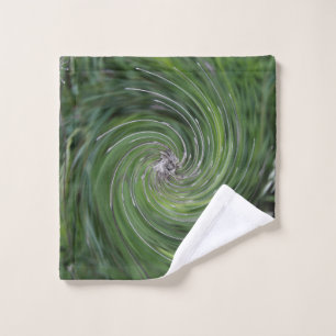 Cool Abstrait Retro Chartreuse Green Floral Swirl