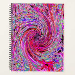 Cool Abstrait rétro rose chaud et rouge floral tor