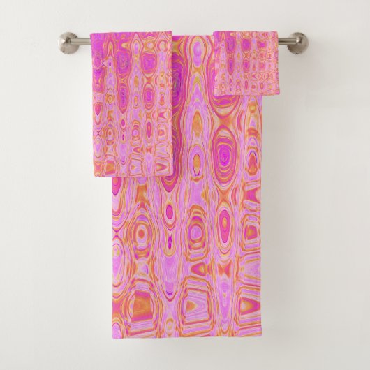 Cool Abstrait rose et magenta Retro atomique Zigza (En situation)