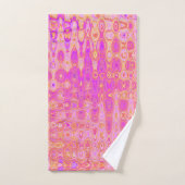 Cool Abstrait rose et magenta Retro atomique Zigza (Serviette à main)
