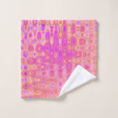 Cool Abstrait rose et magenta Retro atomique Zigza (Gant de toilette)