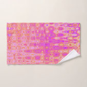 Cool Abstrait rose et magenta Retro atomique Zigza (Serviette à main)