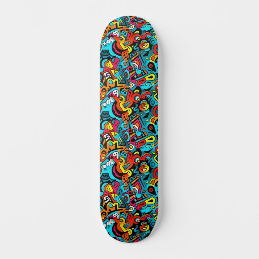 Cool Abstrait Urban Street Art Wide Skateboard (Recto)