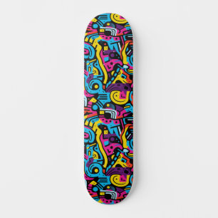 Cool Abstrait Urban Street Art Wide Skateboard