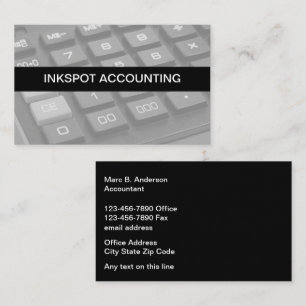 Cool Accountant Editable Business Cards Online Visitekaartje