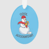Cool Accountant Snowman Keramisch Ornament (achterkant)