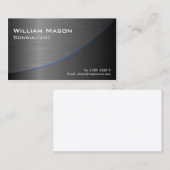 Cool acier inoxydable courbé, Carte de visite (Devant / Derrière)