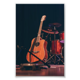 Cool Acoustic Guitar Foto Afdruk