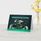 Cool African Boy Birthday Kaart (Gele Bloem)