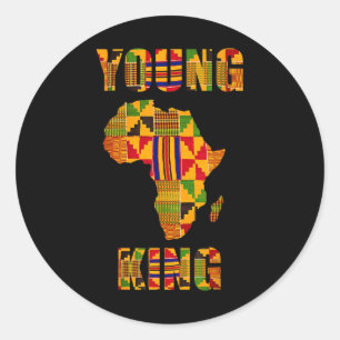 Cool African Kente Art Mannen Boys Kinder African Ronde Sticker