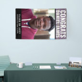 Cool Afstuderen Congrats Foto Paars Brick 2023 Spandoek (Beurs)