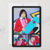 Cool Afstuderen Cutout Foto Modern Graduation Part Kaart (Achterkant)