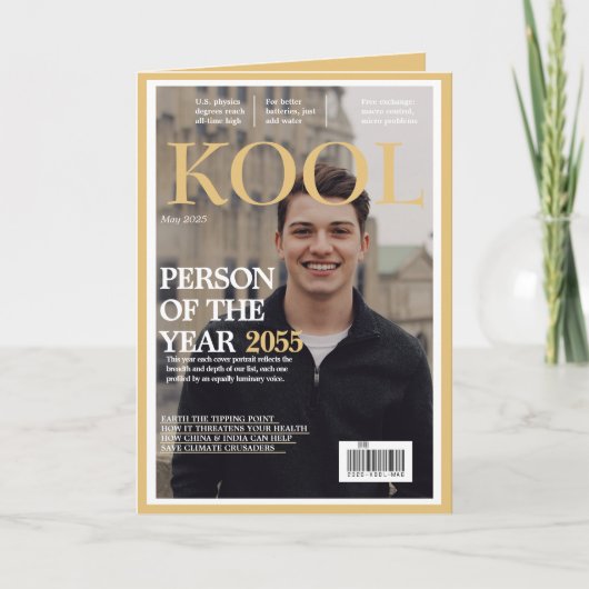 Cool Afstuderen Fake Magazine Hoesje voor Afstuder Kaart (Voorkant)