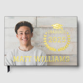 Cool Afstuderen Foto Keepsake Graduation Party Fol Gastenboek (Voorkant)