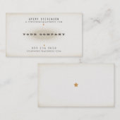 Cool Aged Stijl Typografie Visitekaartje (Voorkant / Achterkant)