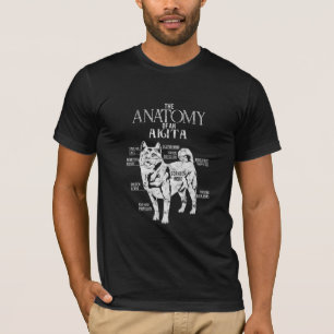 Cool Akita Anatomy Clos Gifts Hondenliefhebbers T-shirt
