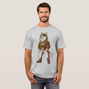 Cool Alaskan Malamute Rapper met zonnebril T-shirt