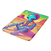 Cool Alien Desert Chillin Badmat (Gekanteld)