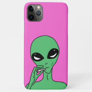 Cool Alien , Grappige Ufo , Roken Alien iPhone 11 Pro Max Hoesje