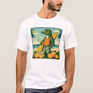Cool Alligator Surfs T-shirt