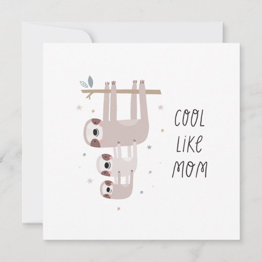 Cool als mama Cute Sloth (Achterkant)